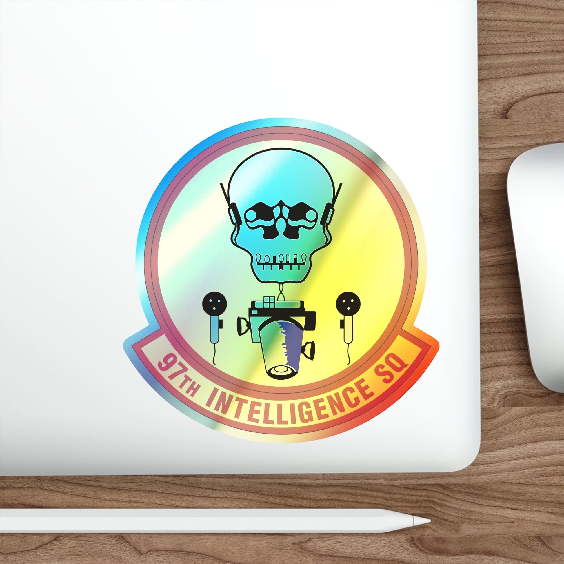 97th Intelligence Squadron (U.S. Air Force) Holographic STICKER Die-Cut Vinyl Decal-The Sticker Space