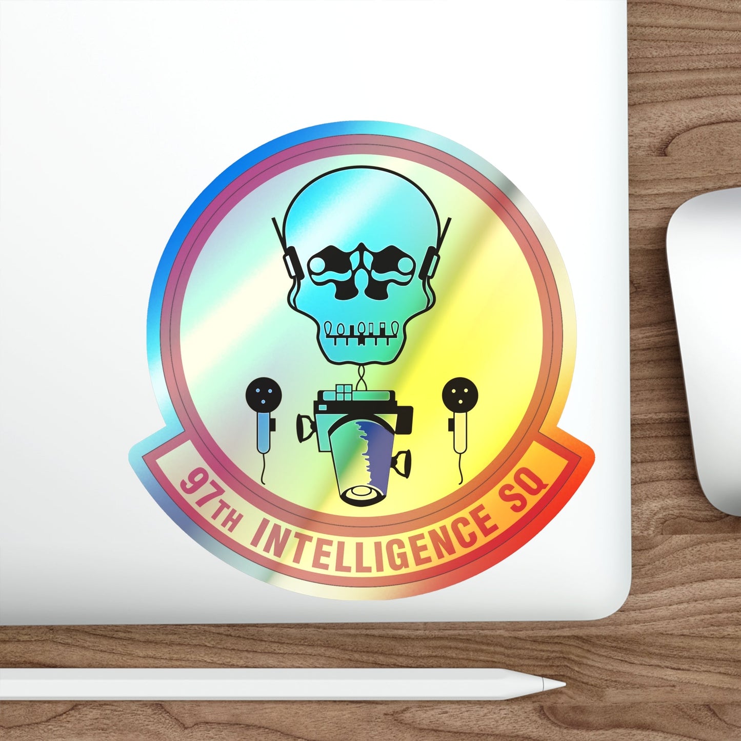 97th Intelligence Squadron (U.S. Air Force) Holographic STICKER Die-Cut Vinyl Decal-The Sticker Space