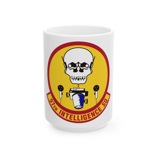 97th Intelligence Squadron (U.S. Air Force) White Coffee Mug-15oz-The Sticker Space