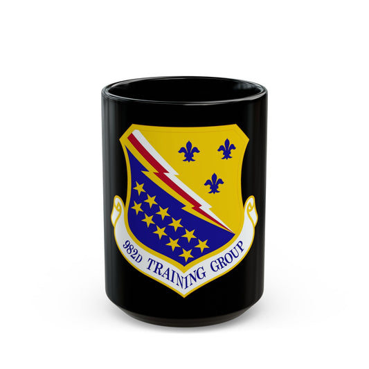 982d Training Group (U.S. Air Force) Black Coffee Mug-15oz-The Sticker Space