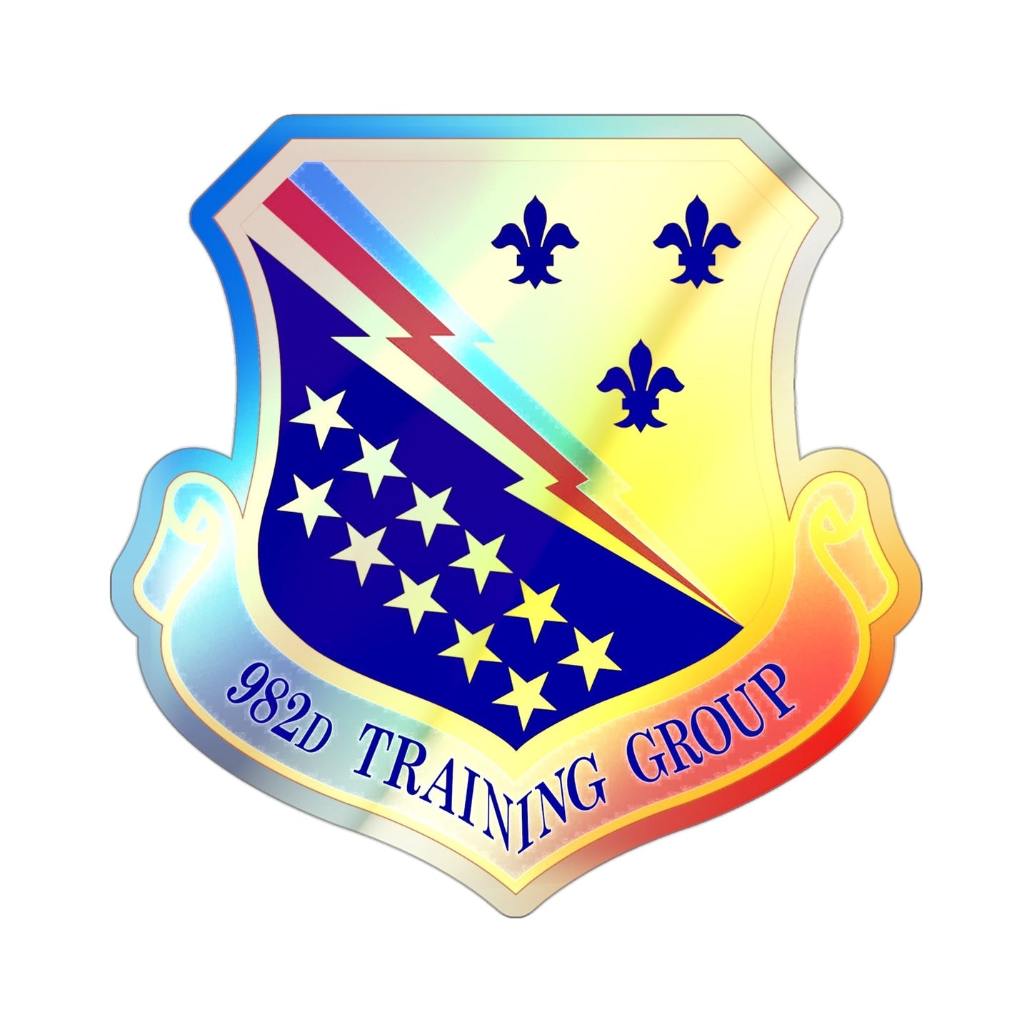 982d Training Group (U.S. Air Force) Holographic STICKER Die-Cut Vinyl Decal-3 Inch-The Sticker Space