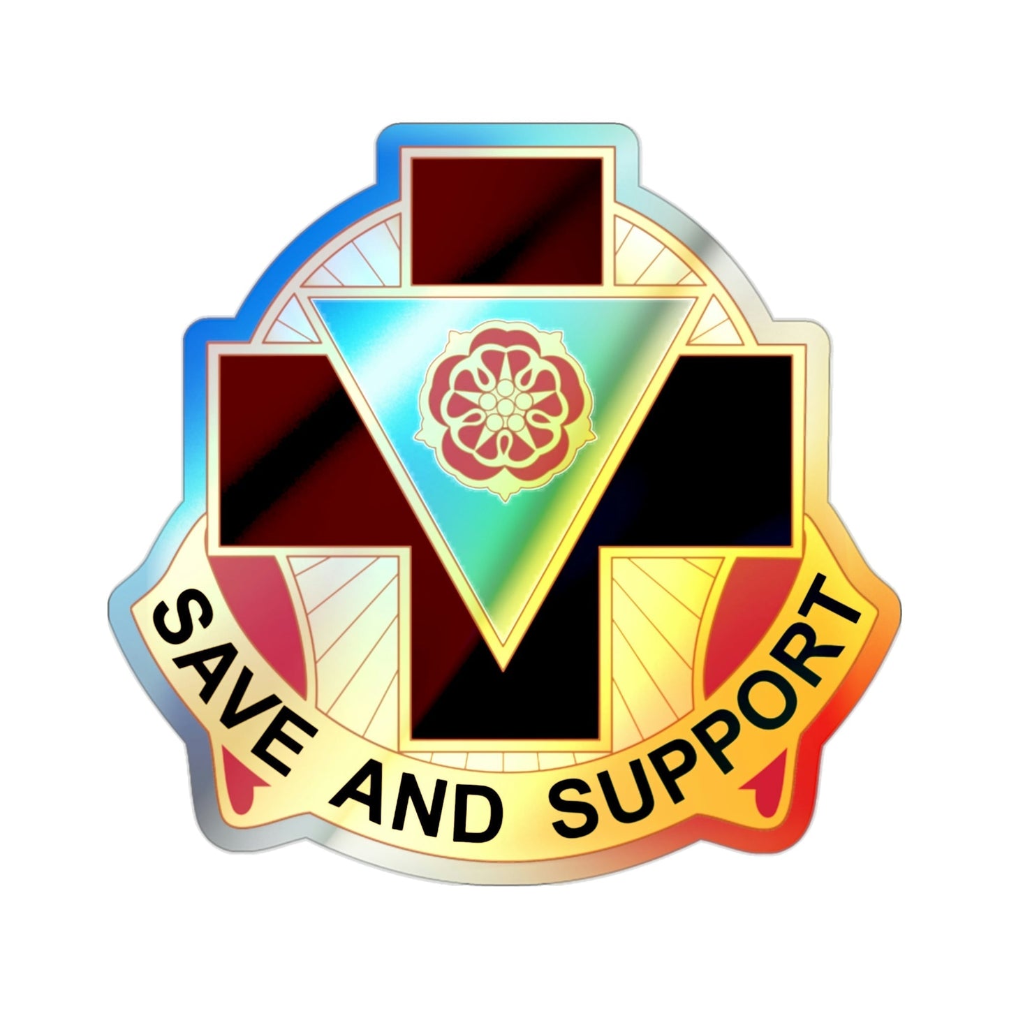 99 Field Hospital (U.S. Army) Holographic STICKER Die-Cut Vinyl Decal-2 Inch-The Sticker Space