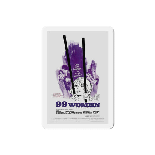 99 Women 1969 Movie Poster Die-Cut Magnet-2 Inch-The Sticker Space