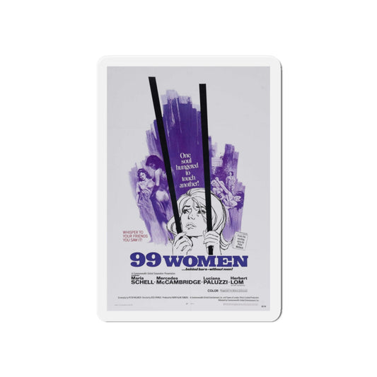99 WOMEN 1969 Movie Poster - Die-Cut Magnet-6 × 6"-The Sticker Space