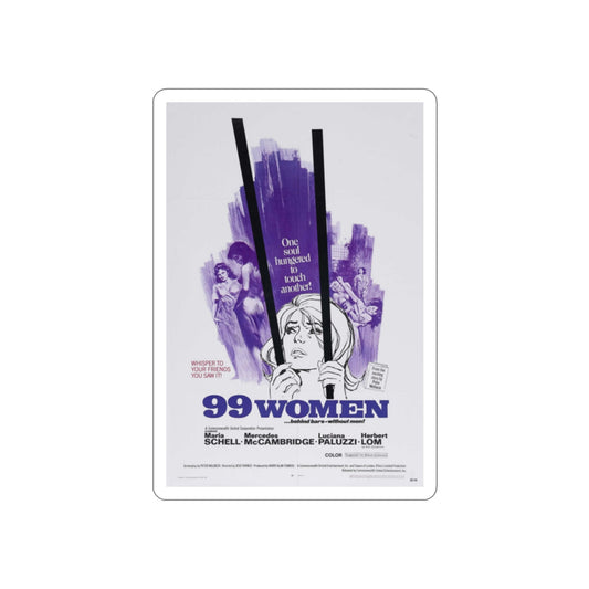 99 WOMEN 1969 Movie Poster STICKER Vinyl Die-Cut Decal-2 Inch-The Sticker Space