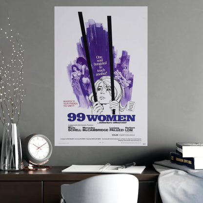99 WOMEN 1969 - Paper Movie Poster-The Sticker Space