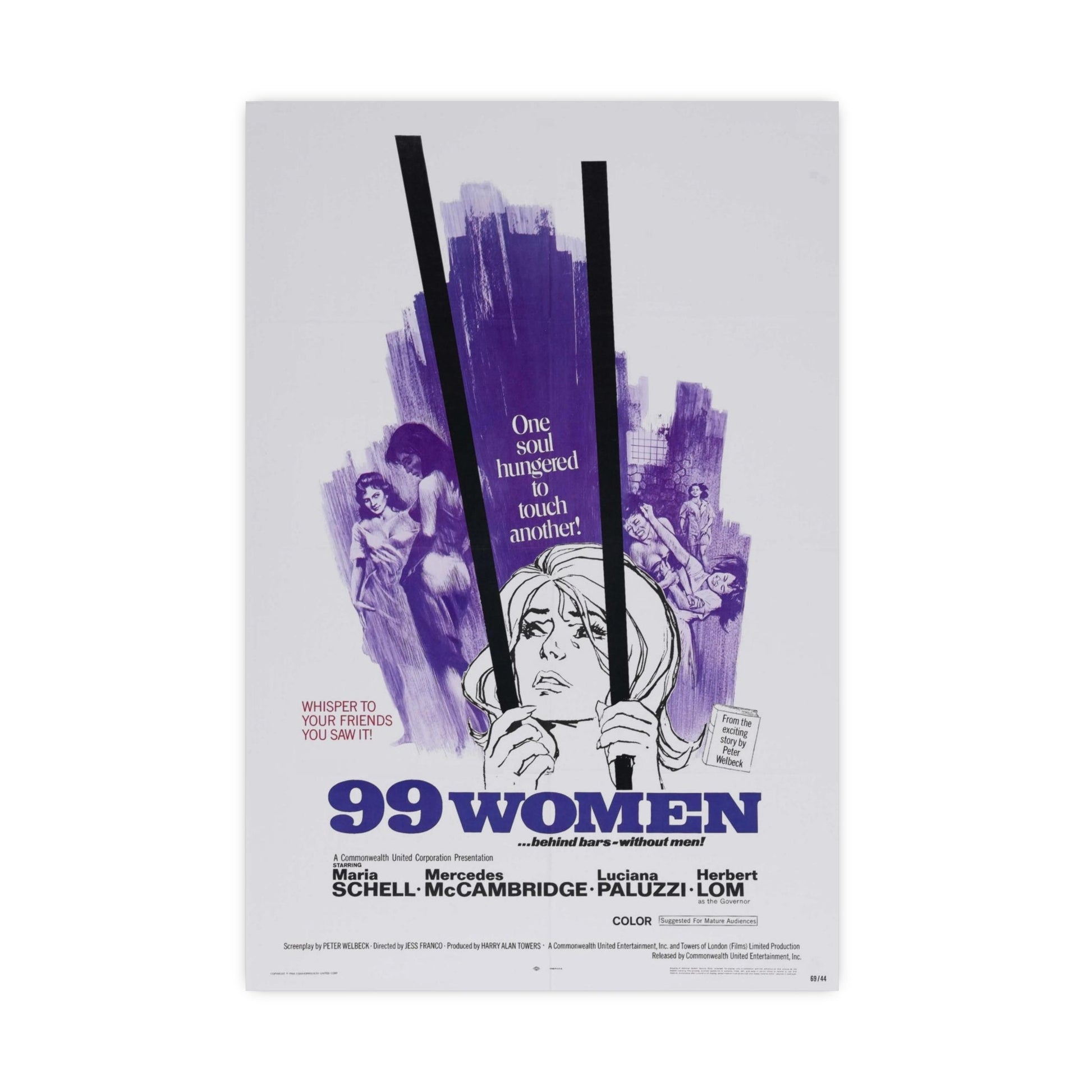99 WOMEN 1969 - Paper Movie Poster-16″ x 24″ (Vertical)-The Sticker Space