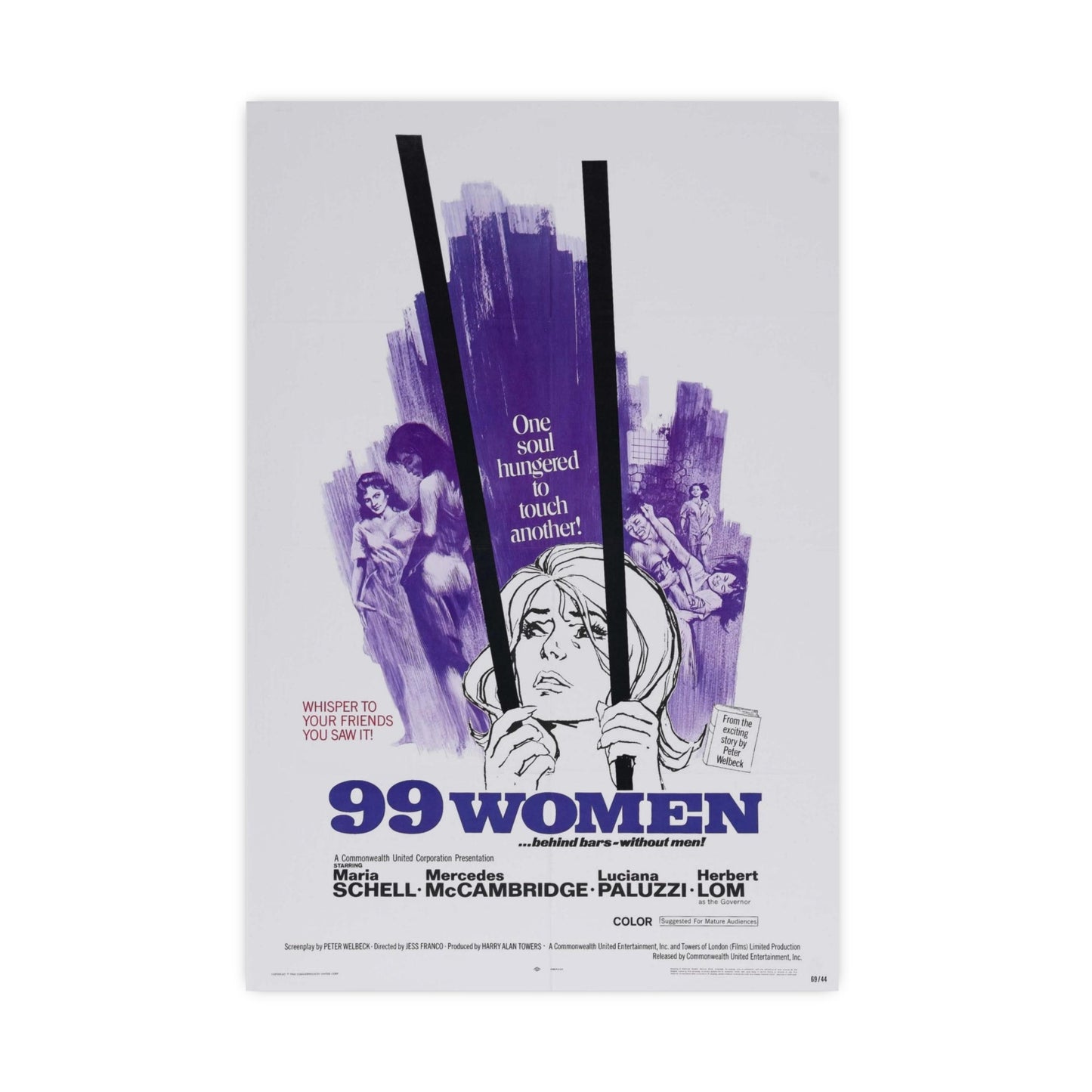 99 WOMEN 1969 - Paper Movie Poster-20″ x 30″ (Vertical)-The Sticker Space