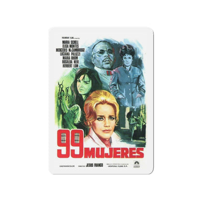 99 WOMEN (2) 1969 Movie Poster - Die-Cut Magnet-3" x 3"-The Sticker Space
