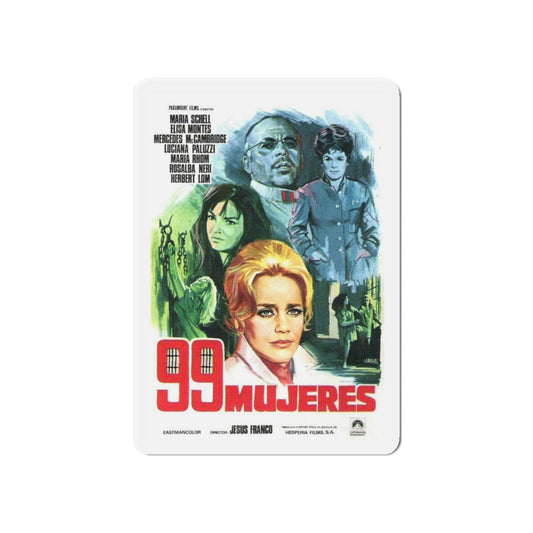 99 WOMEN (2) 1969 Movie Poster - Die-Cut Magnet-6 × 6"-The Sticker Space