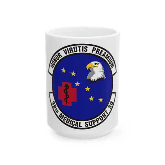 99th Medical Support Squadron (U.S. Air Force) White Coffee Mug-15oz-The Sticker Space