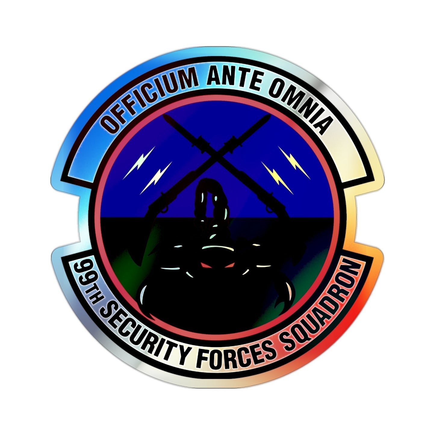 99th Security Forces Squadron (U.S. Air Force) Holographic STICKER Die-Cut Vinyl Decal-2 Inch-The Sticker Space