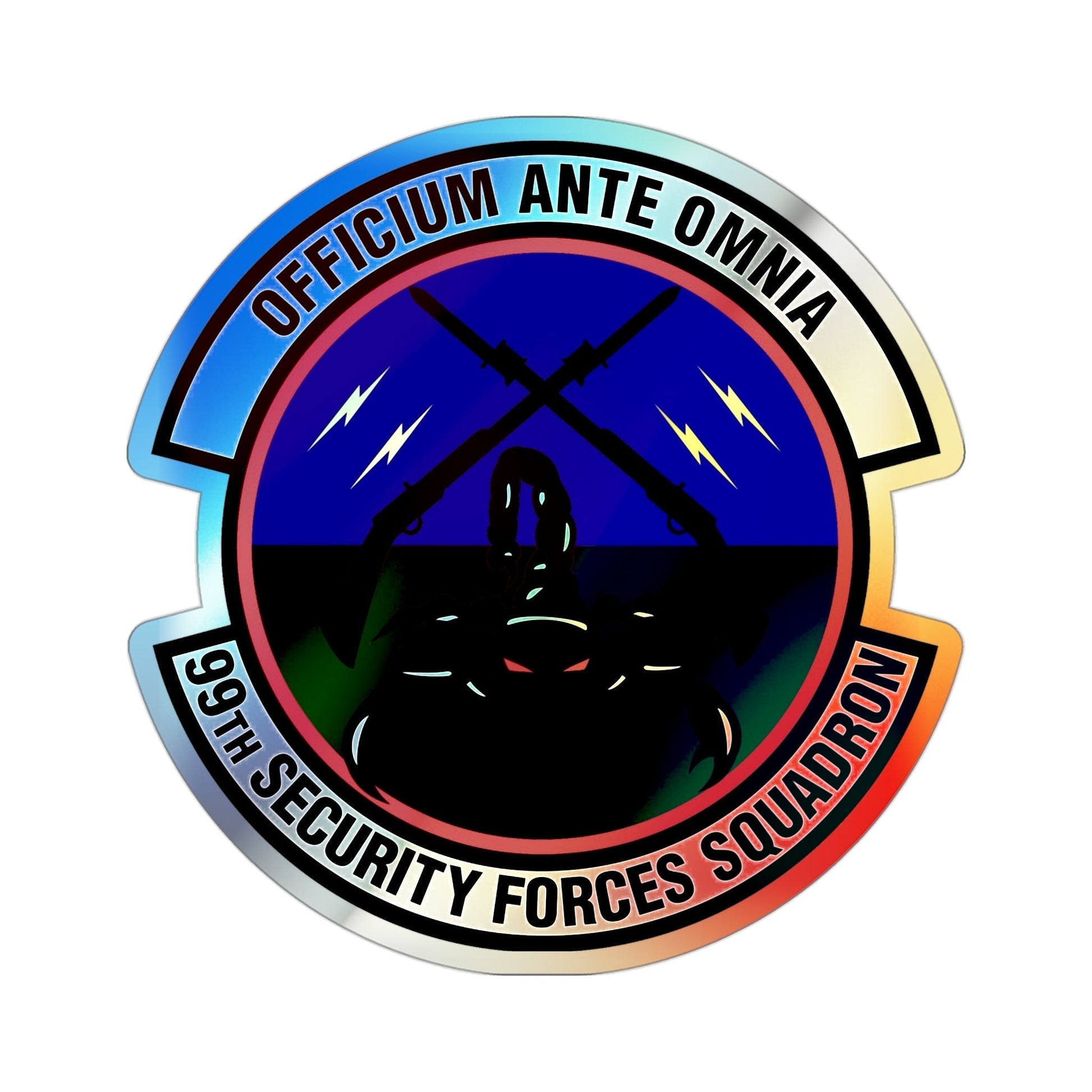 99th Security Forces Squadron (U.S. Air Force) Holographic STICKER Die-Cut Vinyl Decal-3 Inch-The Sticker Space