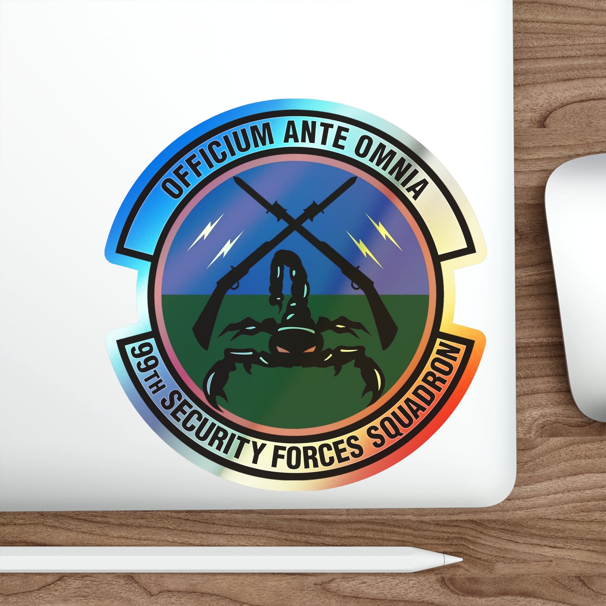 99th Security Forces Squadron (U.S. Air Force) Holographic STICKER Die-Cut Vinyl Decal-The Sticker Space