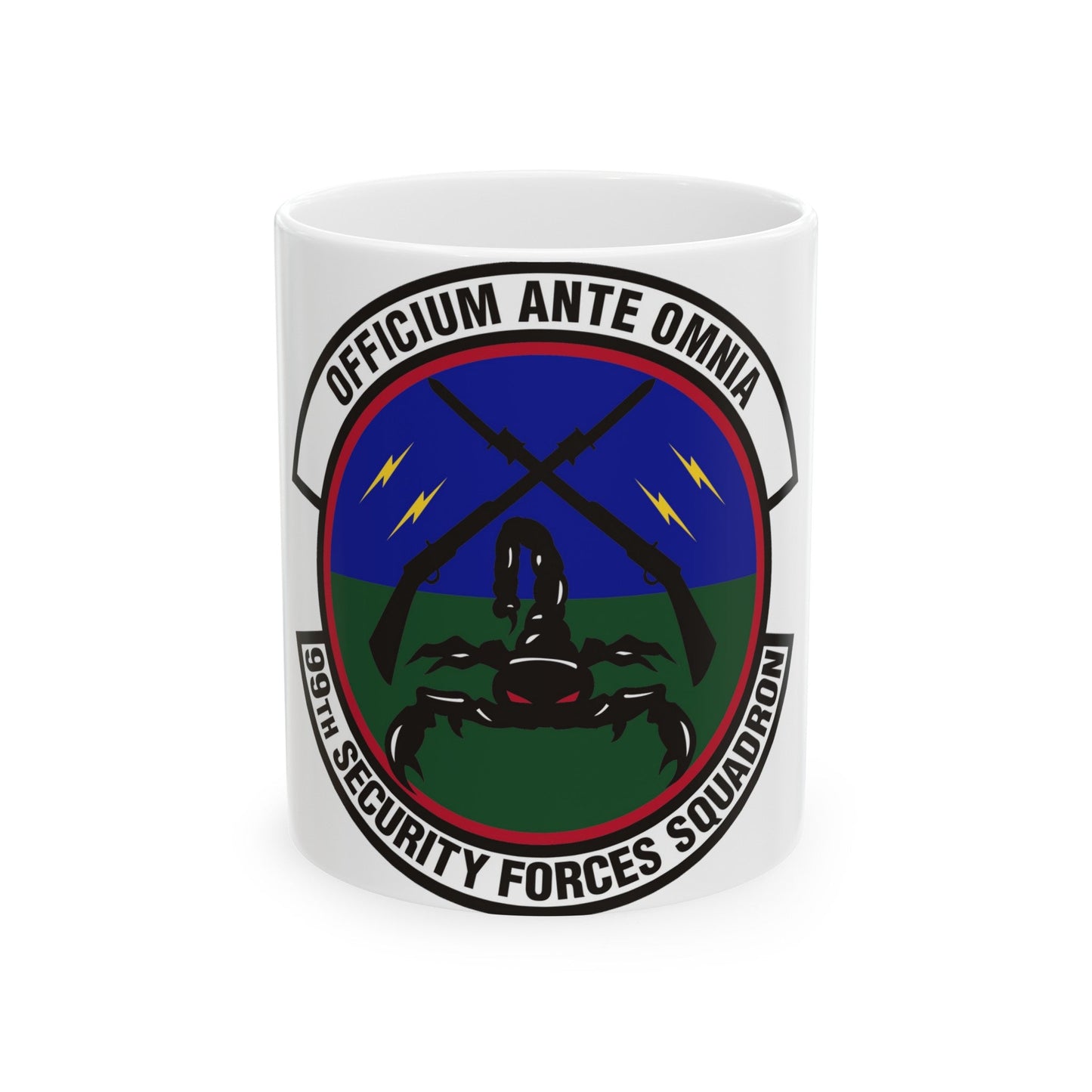 99th Security Forces Squadron (U.S. Air Force) White Coffee Mug-11oz-The Sticker Space