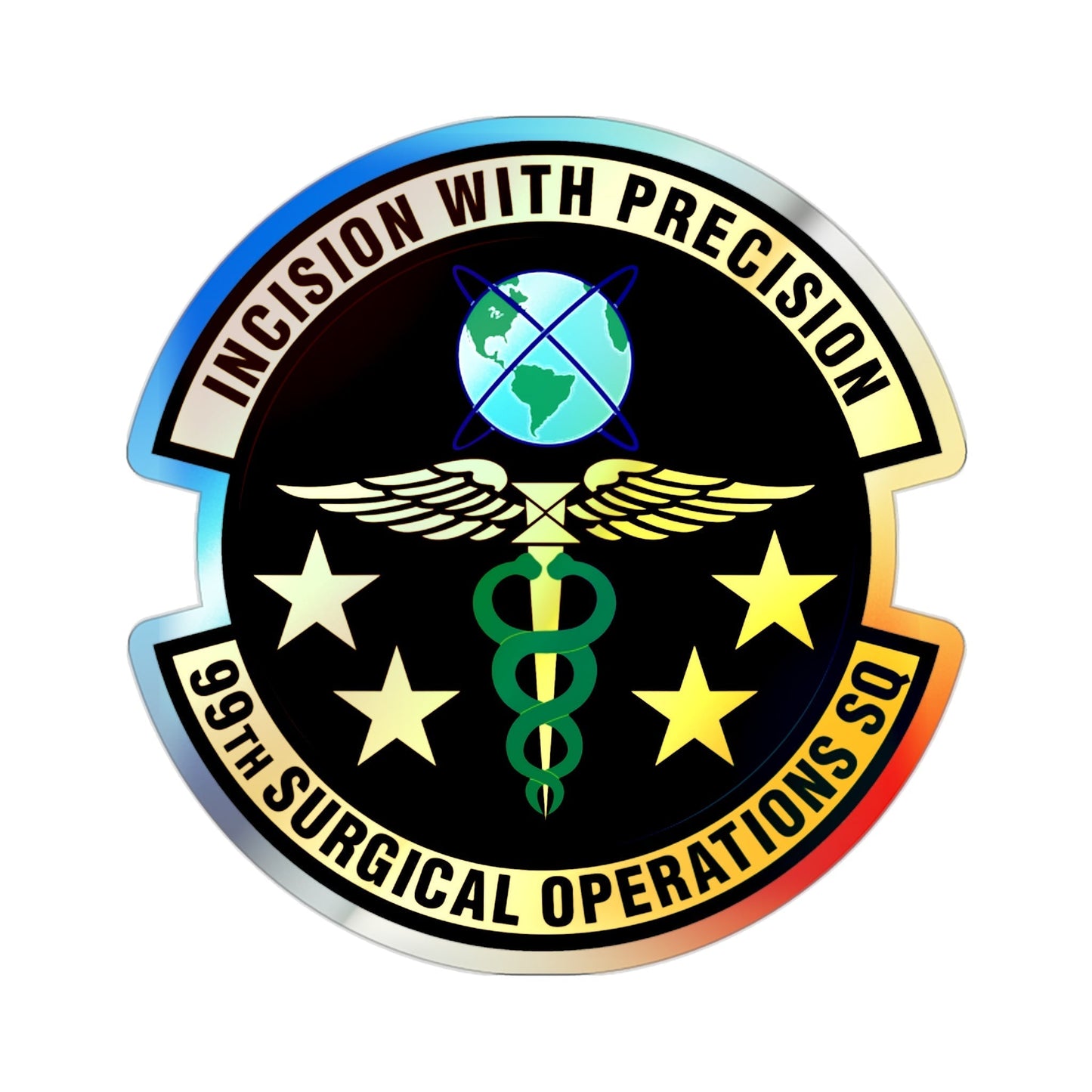 99th Surgical Operations Squadron (U.S. Air Force) Holographic STICKER Die-Cut Vinyl Decal-2 Inch-The Sticker Space