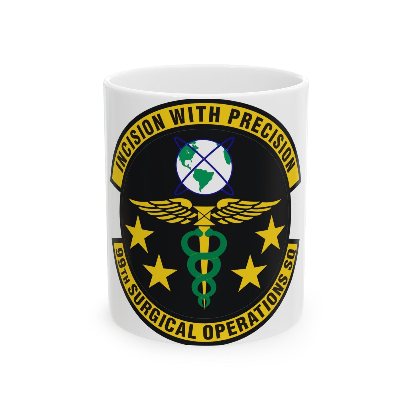 99th Surgical Operations Squadron (U.S. Air Force) White Coffee Mug-11oz-The Sticker Space