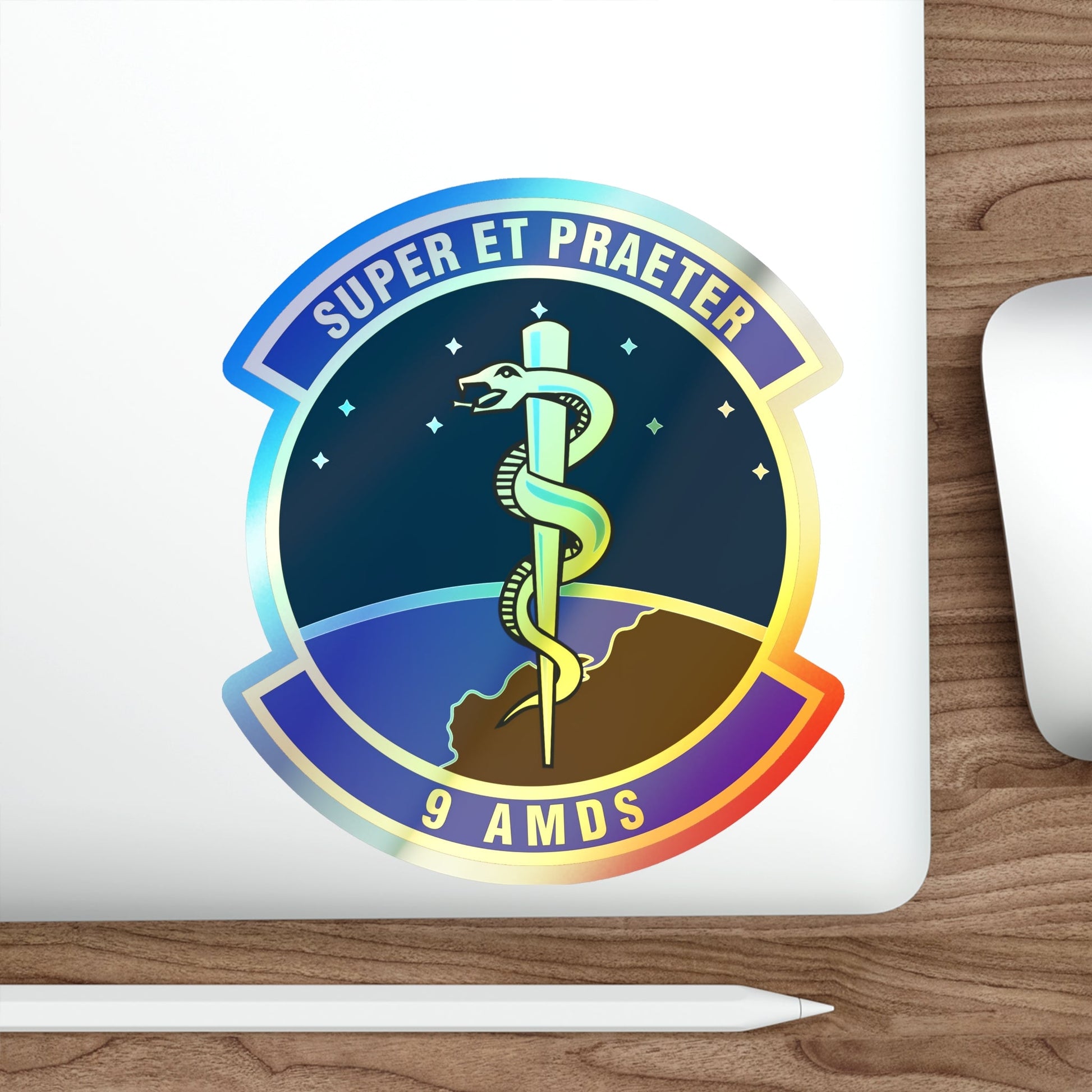 9th Aerospace Medicine Squadron (U.S. Air Force) Holographic STICKER Die-Cut Vinyl Decal-The Sticker Space