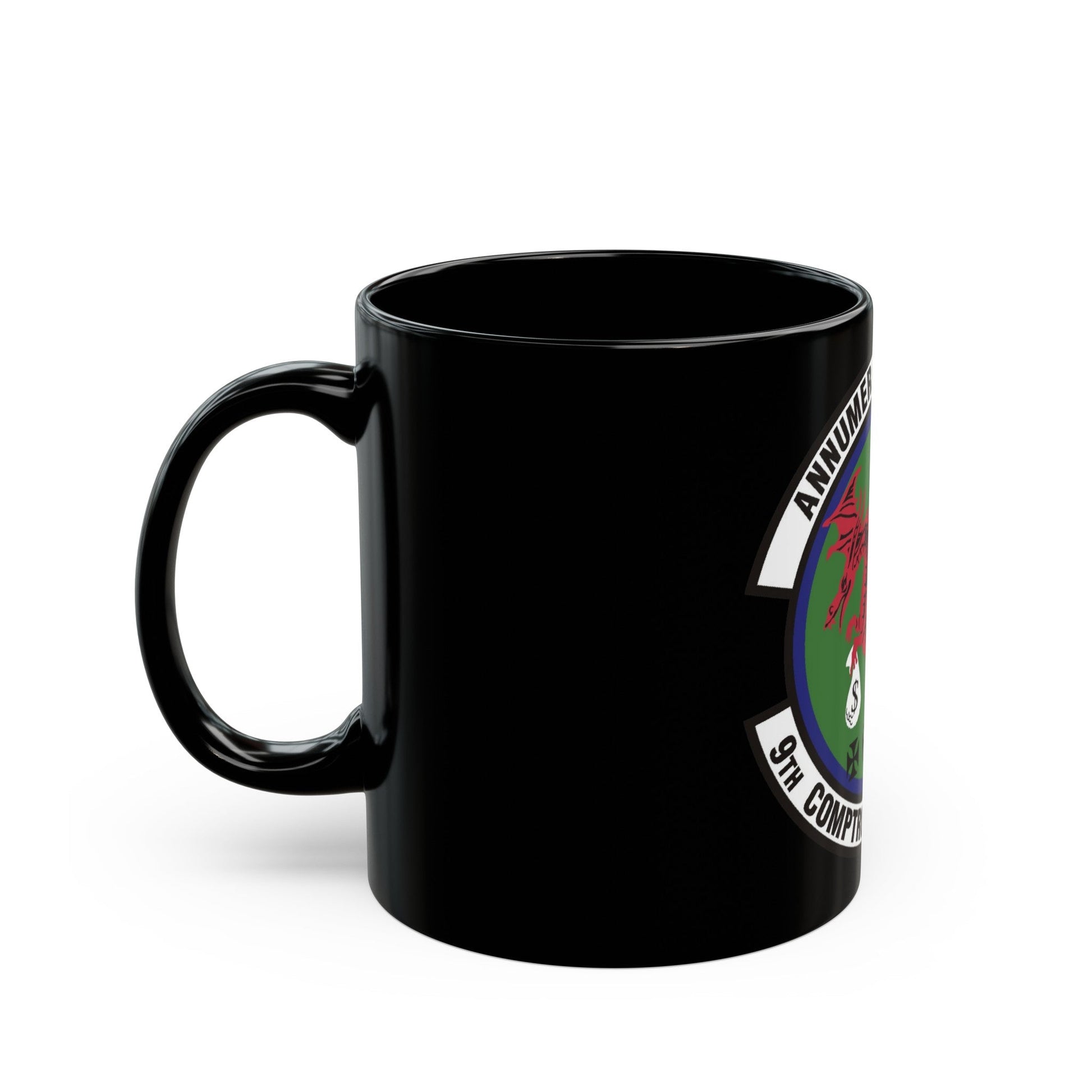 9th Comptroller Squadron (U.S. Air Force) Black Coffee Mug-The Sticker Space