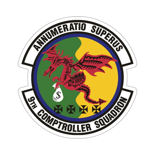9th Comptroller Squadron (U.S. Air Force) STICKER Vinyl Die-Cut Decal-6 Inch-The Sticker Space