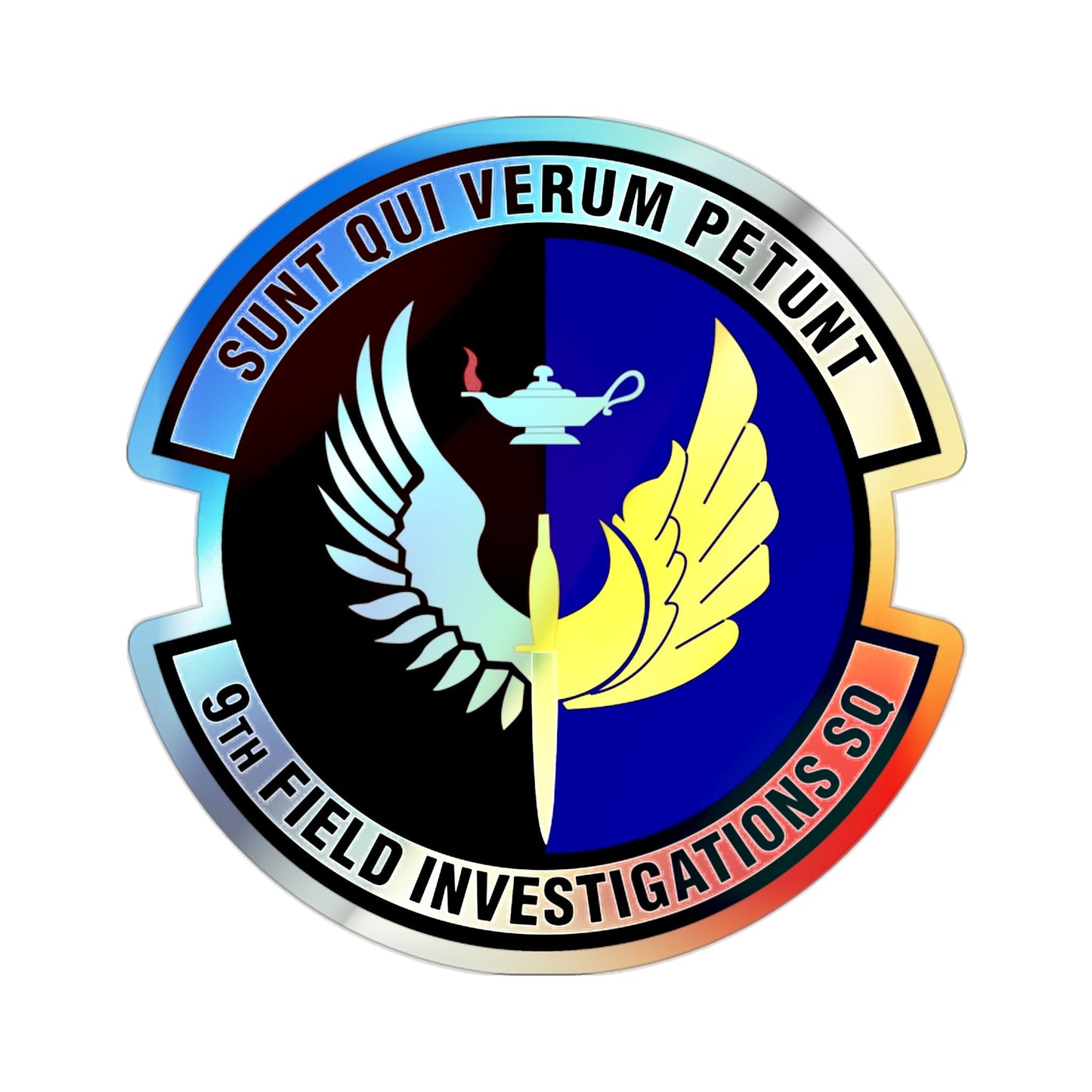 9th Field Investigations Squadron (U.S. Air Force) Holographic STICKER Die-Cut Vinyl Decal-2 Inch-The Sticker Space