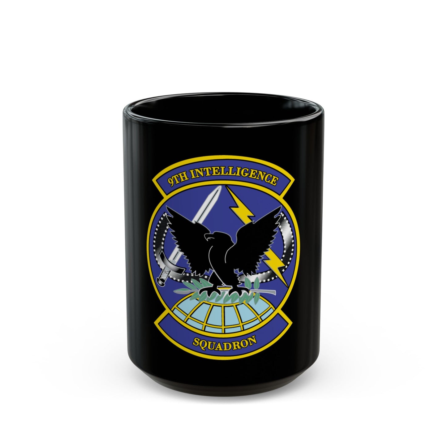 9th Intelligence Sq (U.S. Air Force) Black Coffee Mug-15oz-The Sticker Space