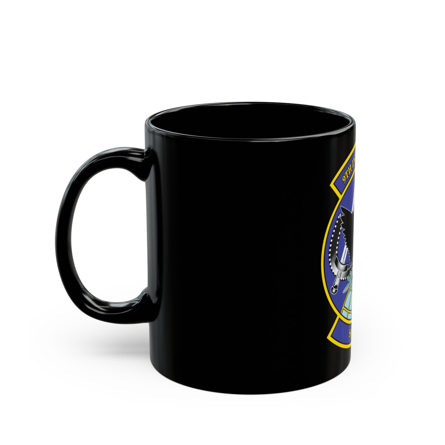 9th Intelligence Sq (U.S. Air Force) Black Coffee Mug-The Sticker Space