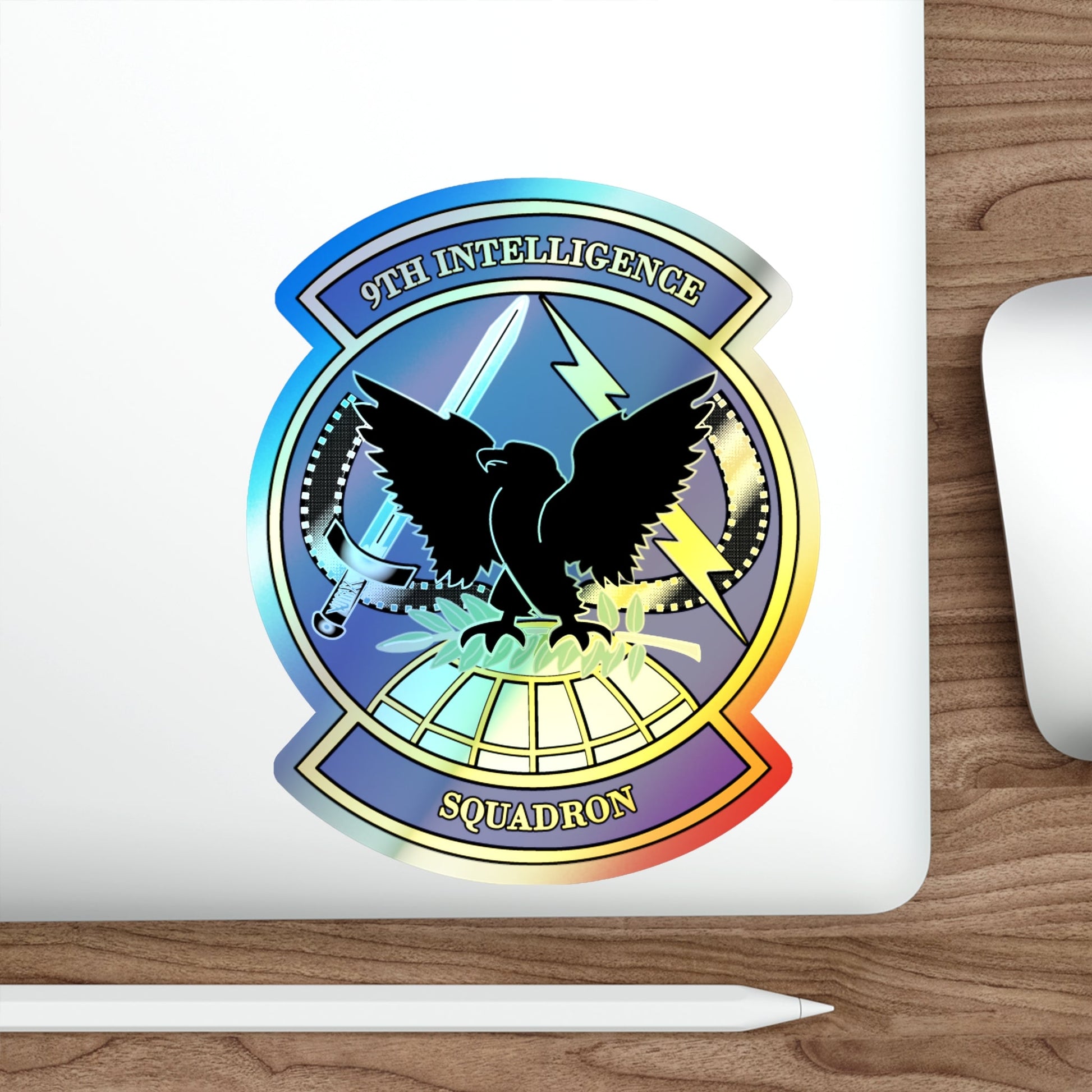 9th Intelligence Sq (U.S. Air Force) Holographic STICKER Die-Cut Vinyl Decal-The Sticker Space