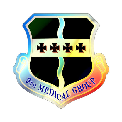 9th Medical Group (U.S. Air Force) Holographic STICKER Die-Cut Vinyl Decal-4 Inch-The Sticker Space