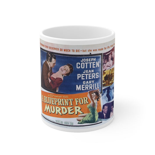 A Blueprint for Murder 1953 Movie Poster - White Coffee Cup 11oz-11oz-The Sticker Space