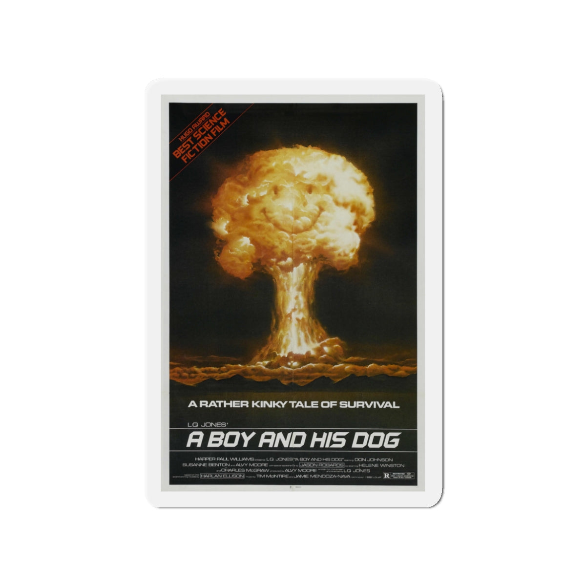A BOY AND HIS DOG 1975 Movie Poster - Die-Cut Magnet-3" x 3"-The Sticker Space