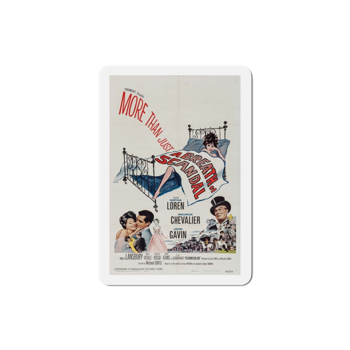A Breath of Scandal 1960 Movie Poster Die-Cut Magnet-3 Inch-The Sticker Space