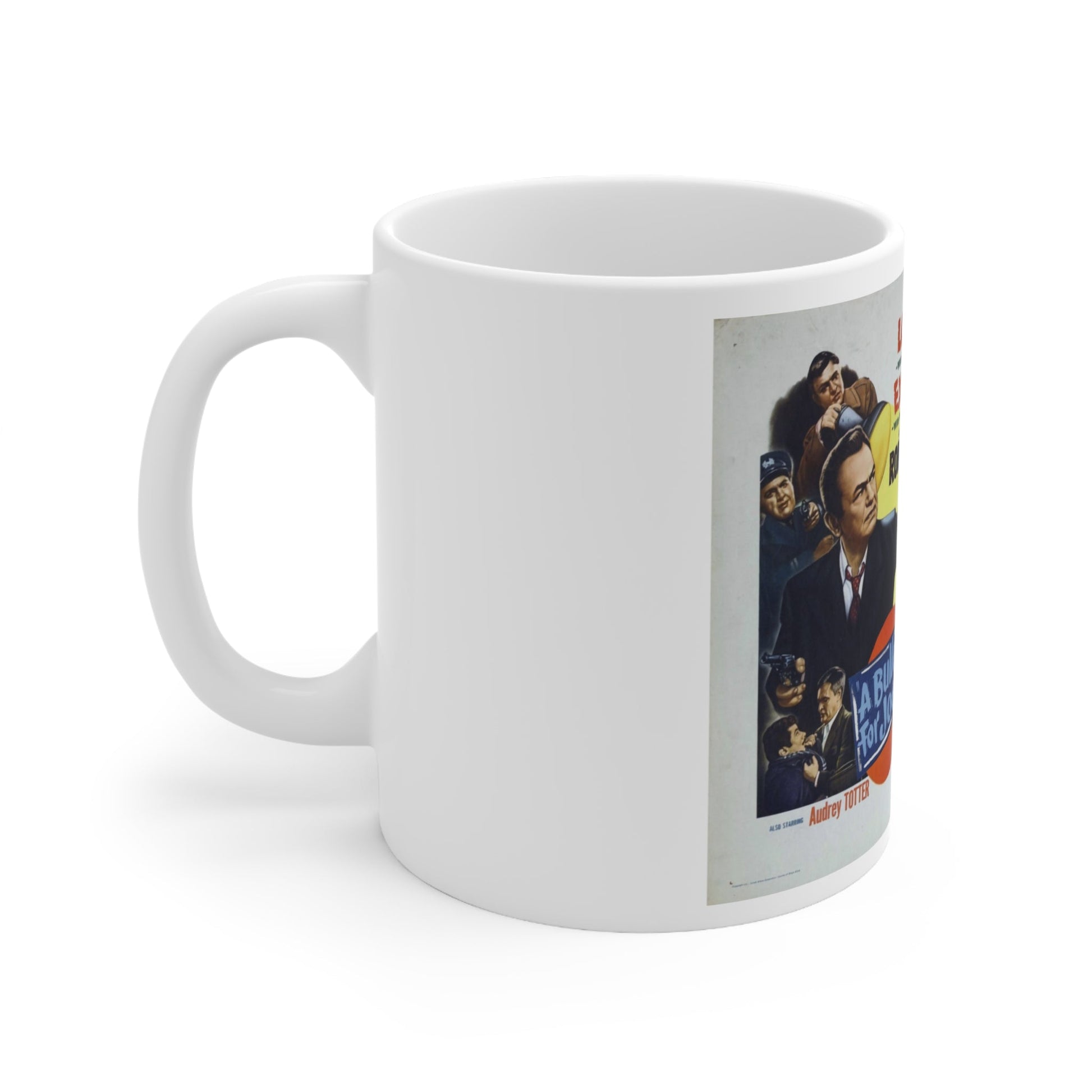 A Bullet for Joey 1955 v2 Movie Poster - White Coffee Cup 11oz-11oz-The Sticker Space