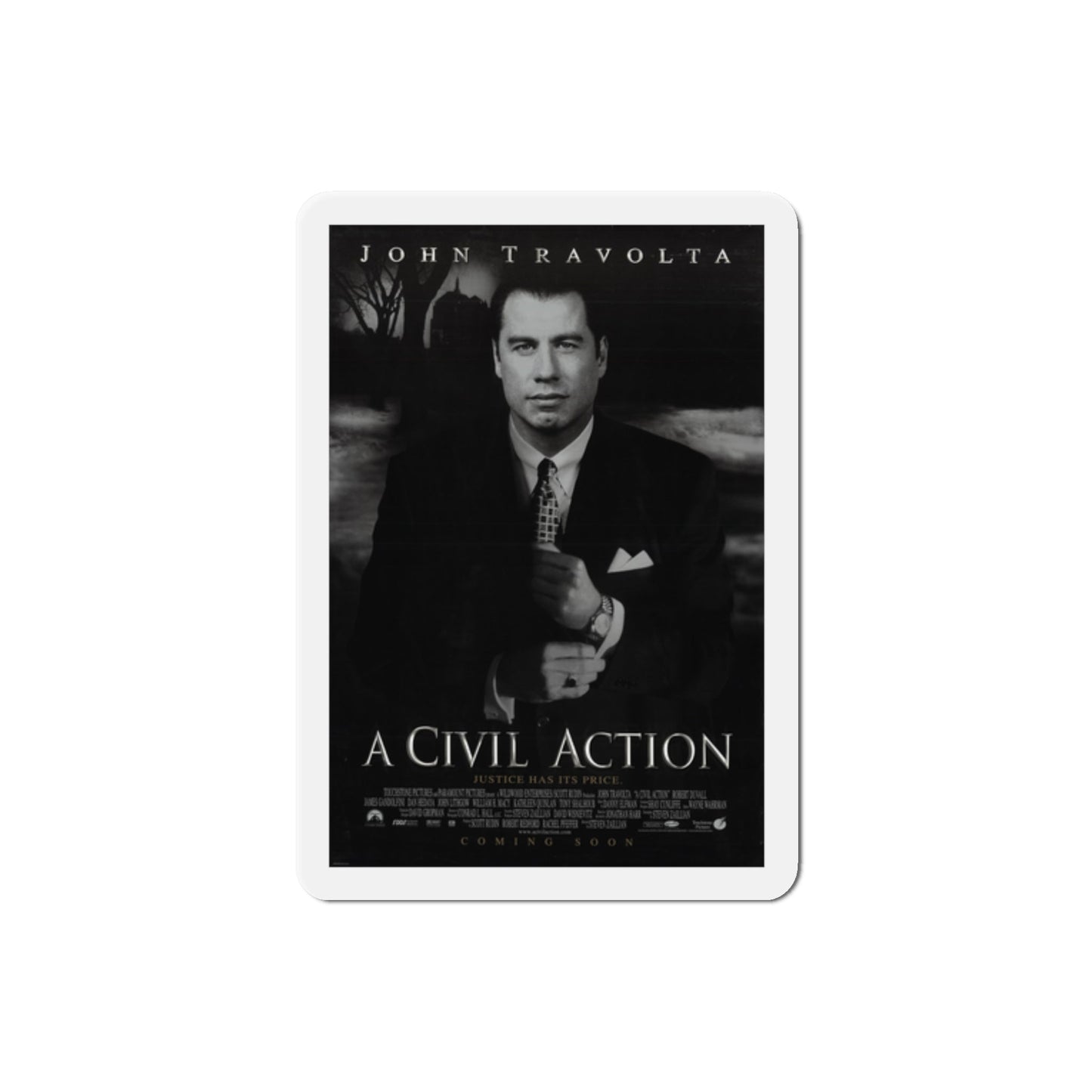 A Civil Action 1998 Movie Poster Die-Cut Magnet-2" x 2"-The Sticker Space