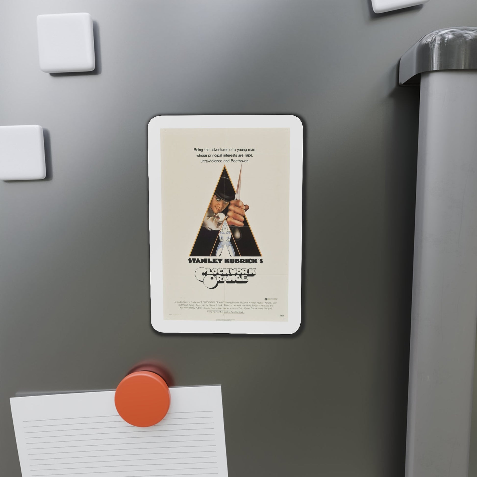 A Clockwork Orange 1971 Movie Poster Die-Cut Magnet-The Sticker Space