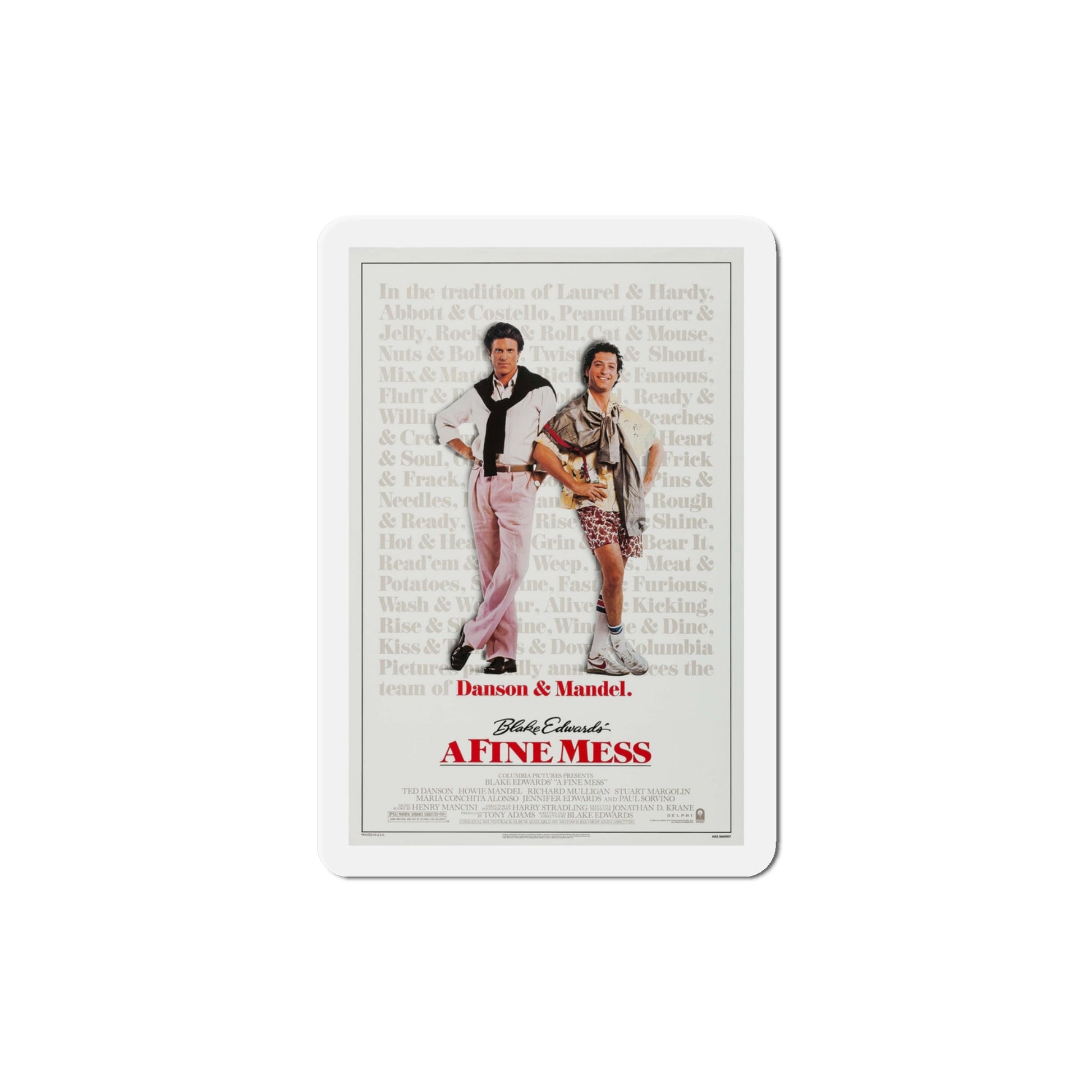 A Fine Mess 1986 Movie Poster Die-Cut Magnet-4" x 4"-The Sticker Space