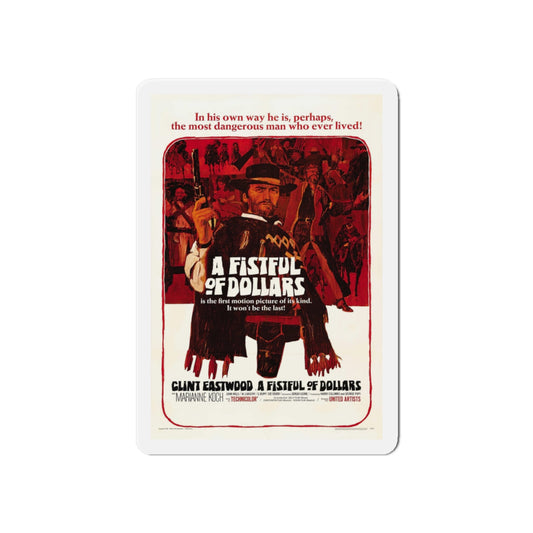 A FISTFUL OF DOLLARS 1964 Movie Poster - Die-Cut Magnet-6 × 6"-The Sticker Space
