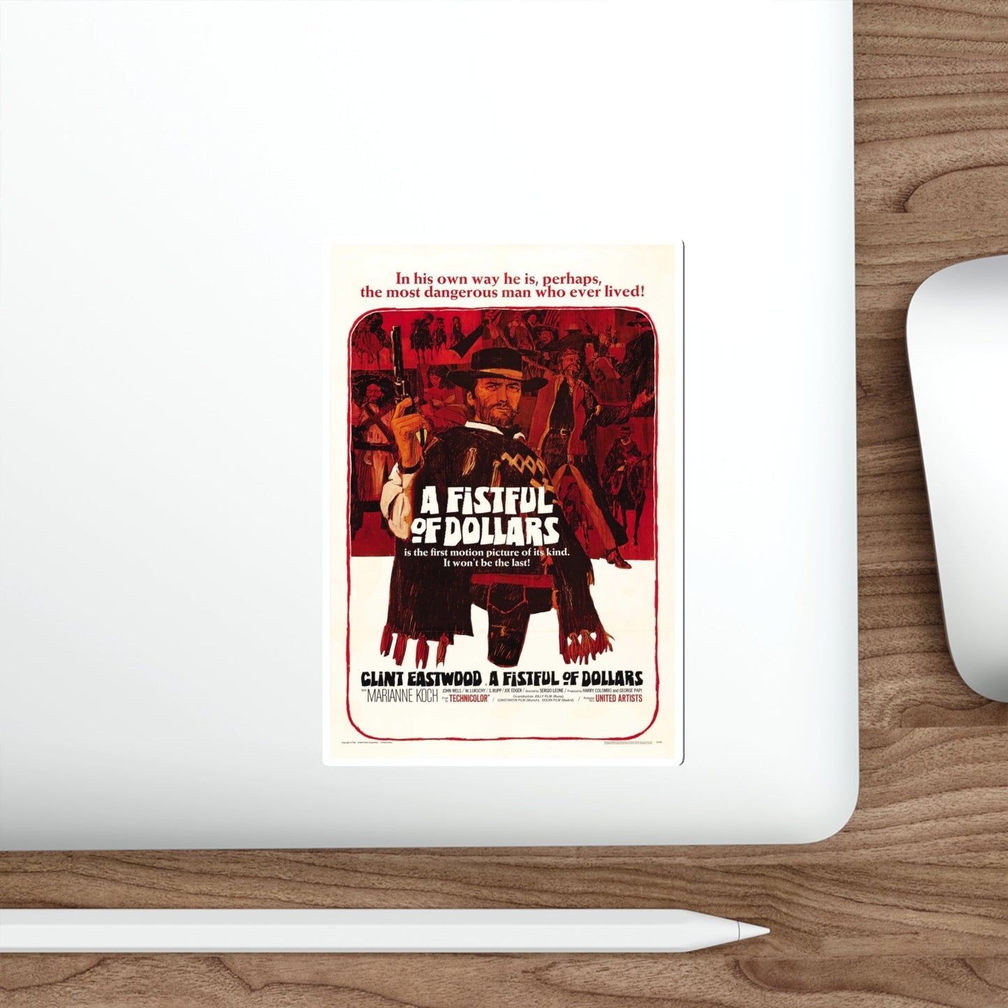 A FISTFUL OF DOLLARS 1964 Movie Poster STICKER Vinyl Die-Cut Decal-The Sticker Space