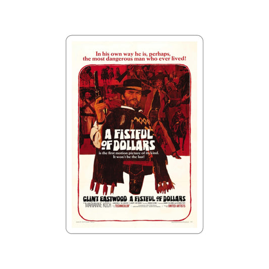 A FISTFUL OF DOLLARS 1964 Movie Poster STICKER Vinyl Die-Cut Decal-2 Inch-The Sticker Space