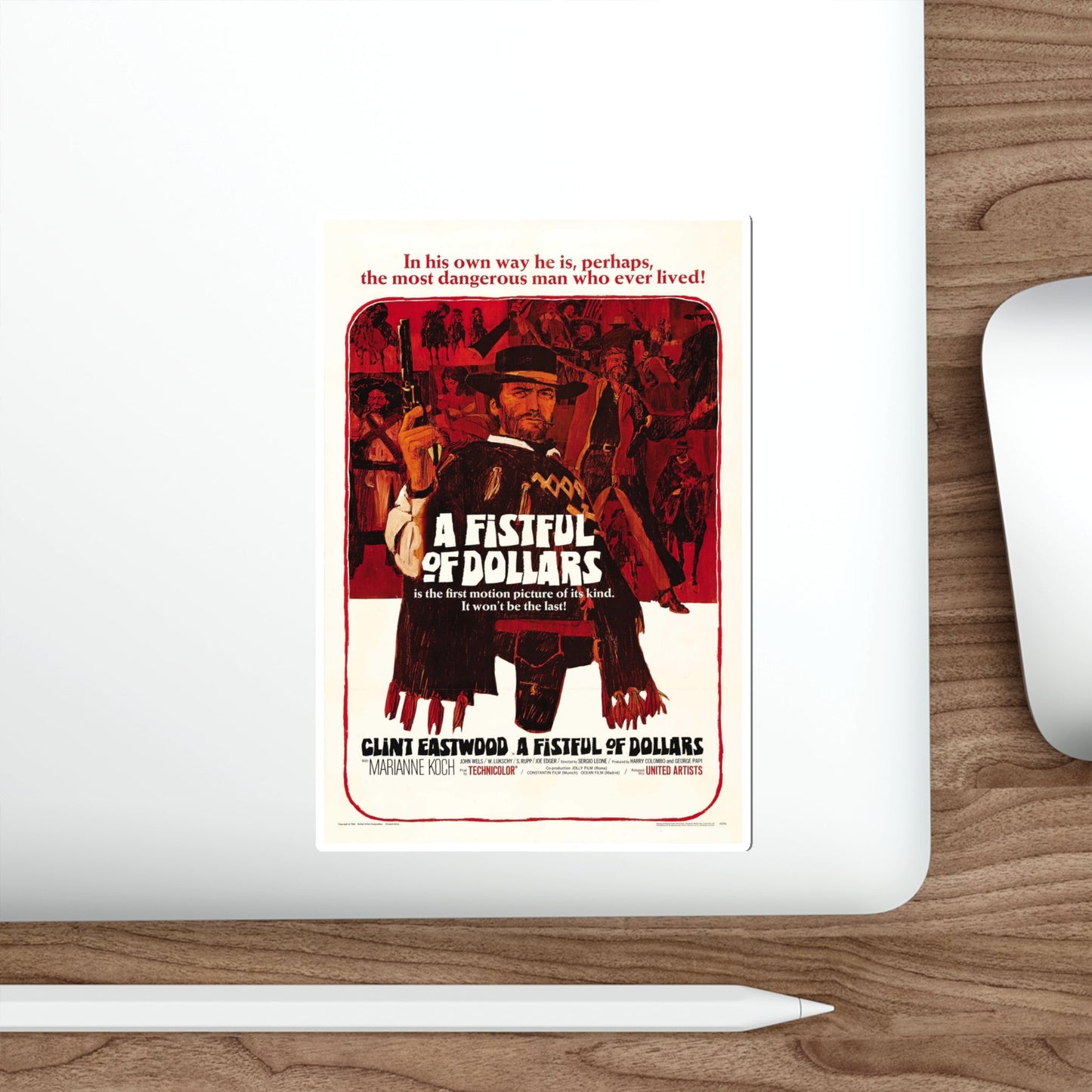 A FISTFUL OF DOLLARS 1964 Movie Poster STICKER Vinyl Die-Cut Decal-The Sticker Space