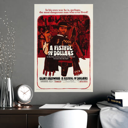 A FISTFUL OF DOLLARS 1964 - Paper Movie Poster-The Sticker Space