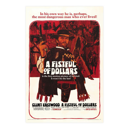 A FISTFUL OF DOLLARS 1964 - Paper Movie Poster-24″ x 36″ (Vertical)-The Sticker Space