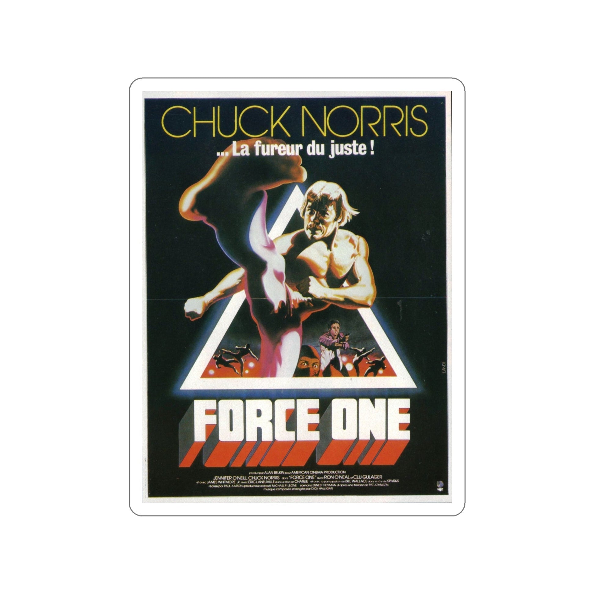 A FORCE OF ONE (FRENCH) 1979 Movie Poster STICKER Vinyl Die-Cut Decal-6 Inch-The Sticker Space