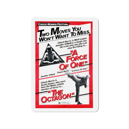 A FORCE OF ONE + THE OCTAGON 1979 Movie Poster - Die-Cut Magnet-2" x 2"-The Sticker Space