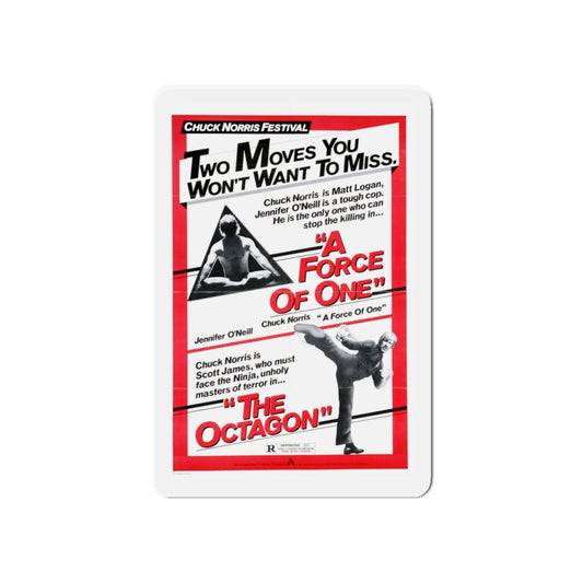 A FORCE OF ONE + THE OCTAGON 1979 Movie Poster - Die-Cut Magnet-6 × 6"-The Sticker Space