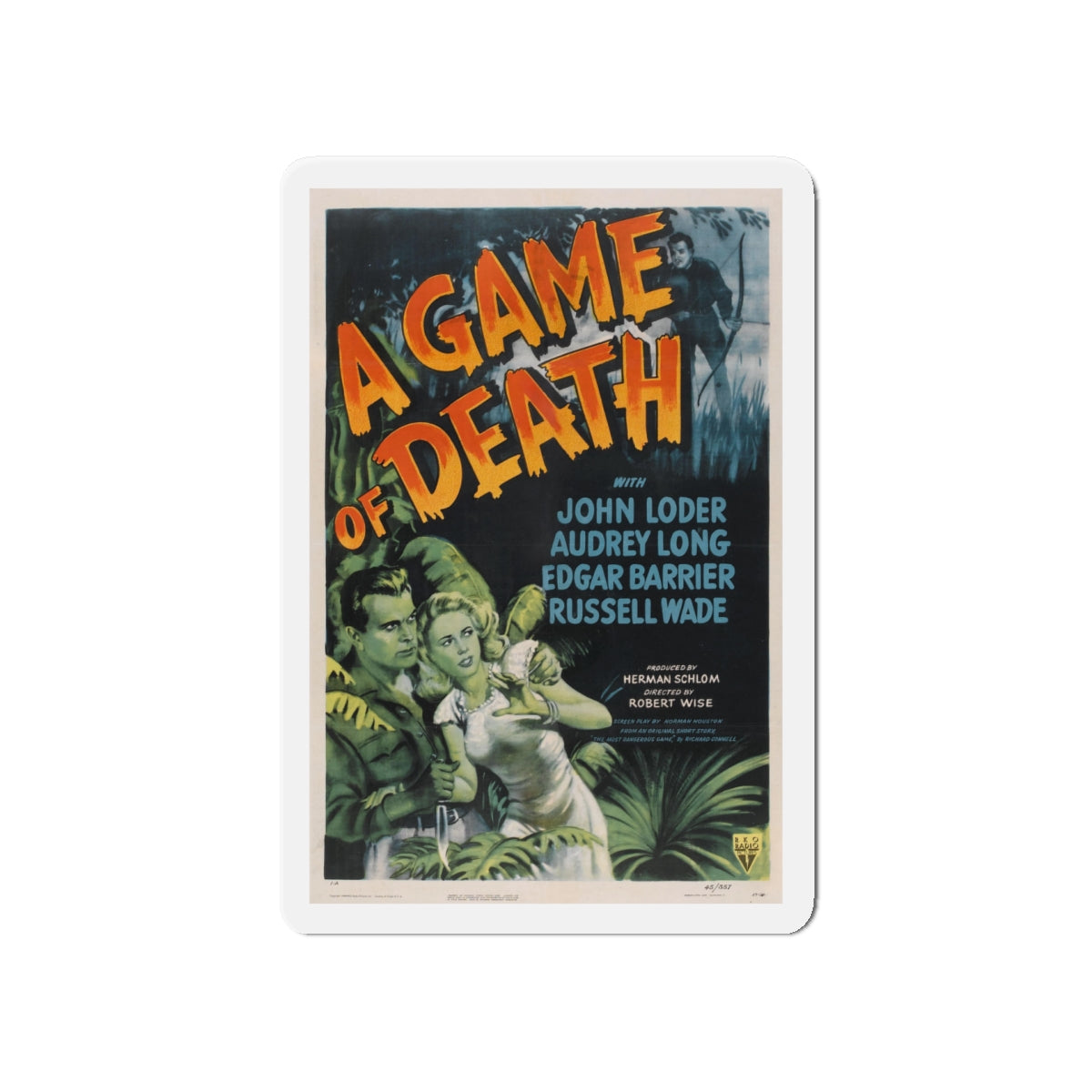 A GAME OF DEATH 1945 Movie Poster - Die-Cut Magnet-5" x 5"-The Sticker Space