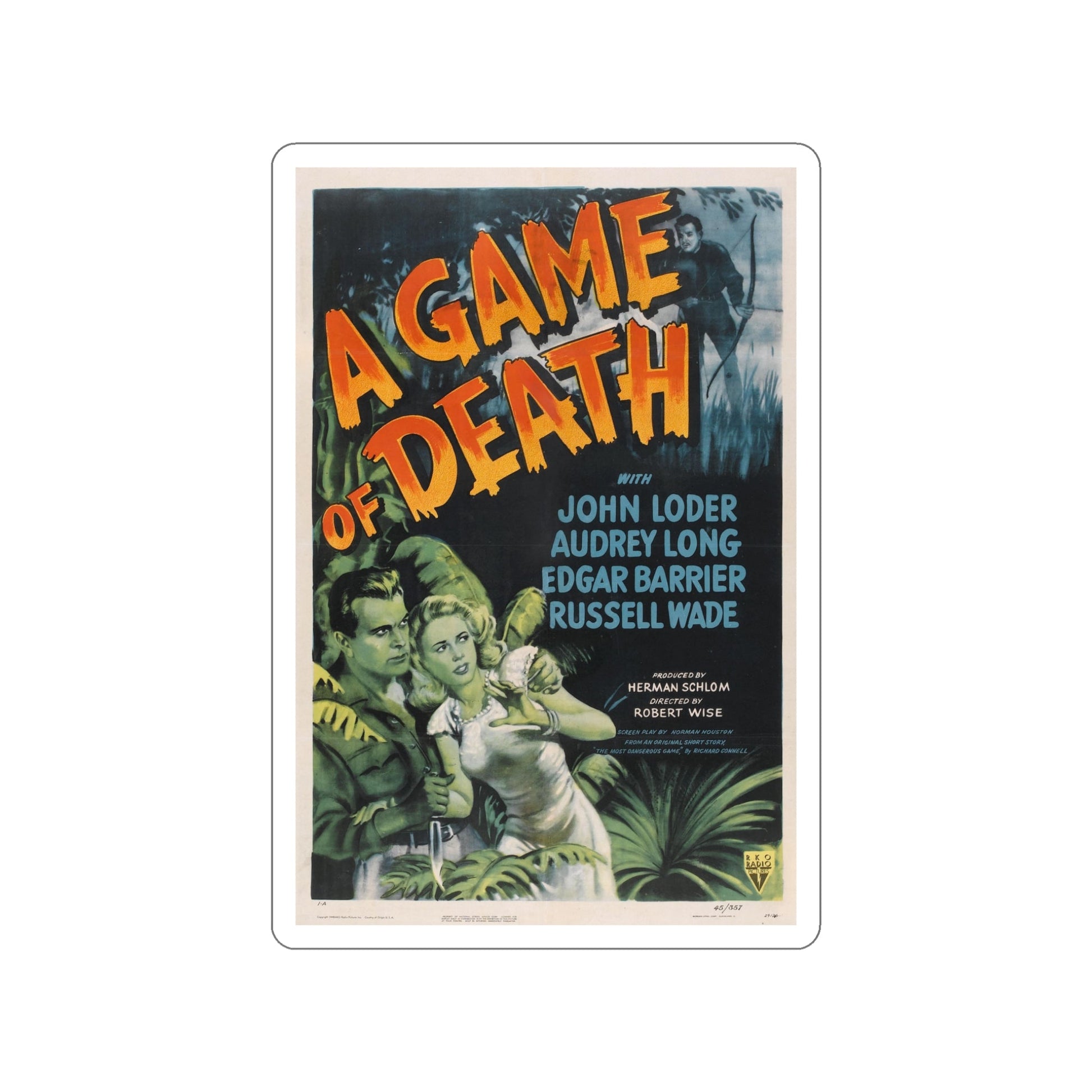A GAME OF DEATH 1945 Movie Poster STICKER Vinyl Die-Cut Decal-5 Inch-The Sticker Space