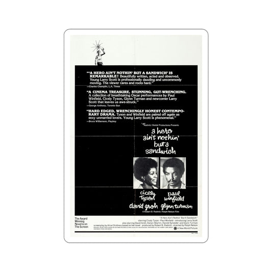A Hero Ain't Nothin' But a Sandwich 1978 Movie Poster STICKER Vinyl Die-Cut Decal-6 Inch-The Sticker Space