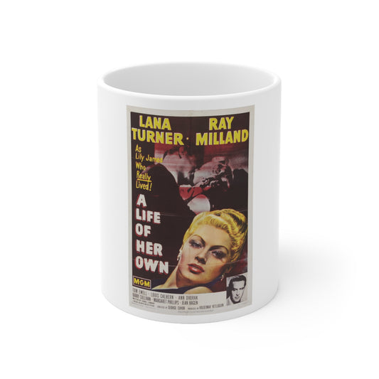 A Life of Her Own 1950 Movie Poster - White Coffee Cup 11oz-11oz-The Sticker Space