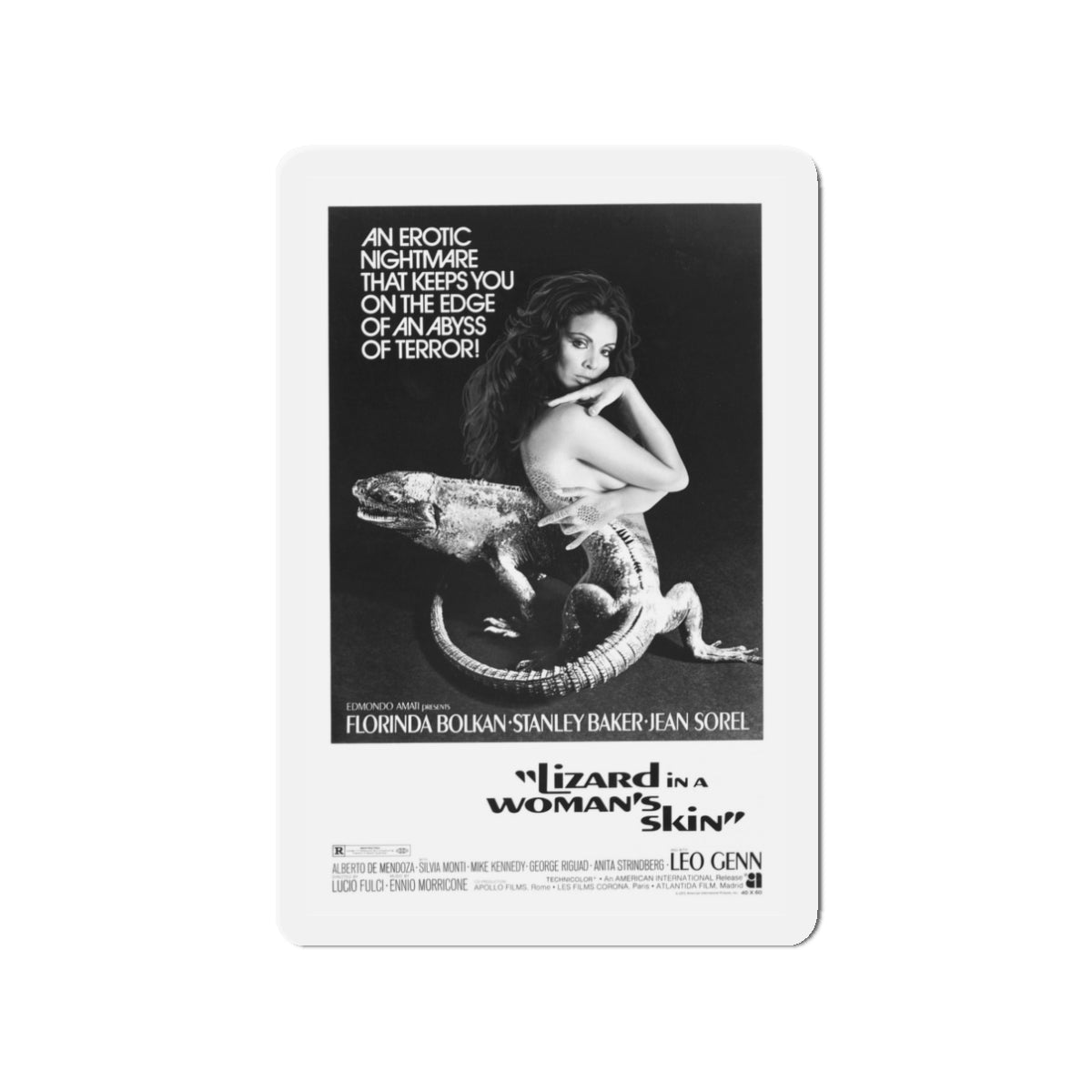 A LIZARD IN A WOMANS SKIN 1971 Movie Poster - Die-Cut Magnet-3" x 3"-The Sticker Space